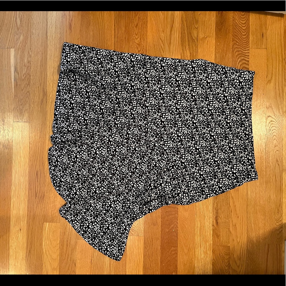 Halogen size S midi skirt flounce bias cut elastic waist